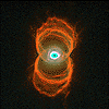 Photo of the Hourglass Nebula